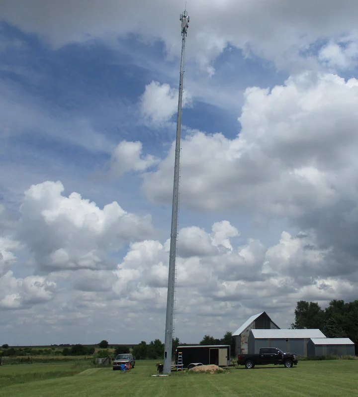 Vertical Axis crew at a tower build site