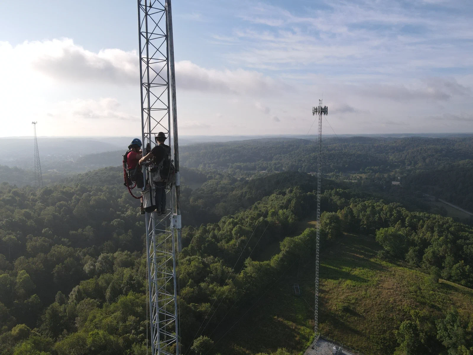 Vertical Axis crew working at a tower build site